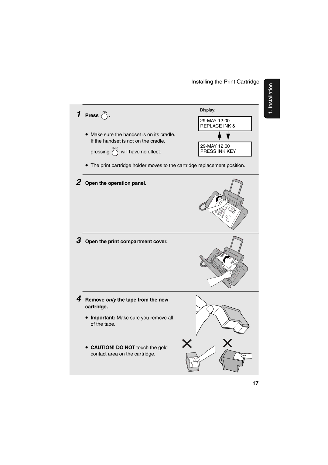 Sharp UX-BS60 operation manual Press 