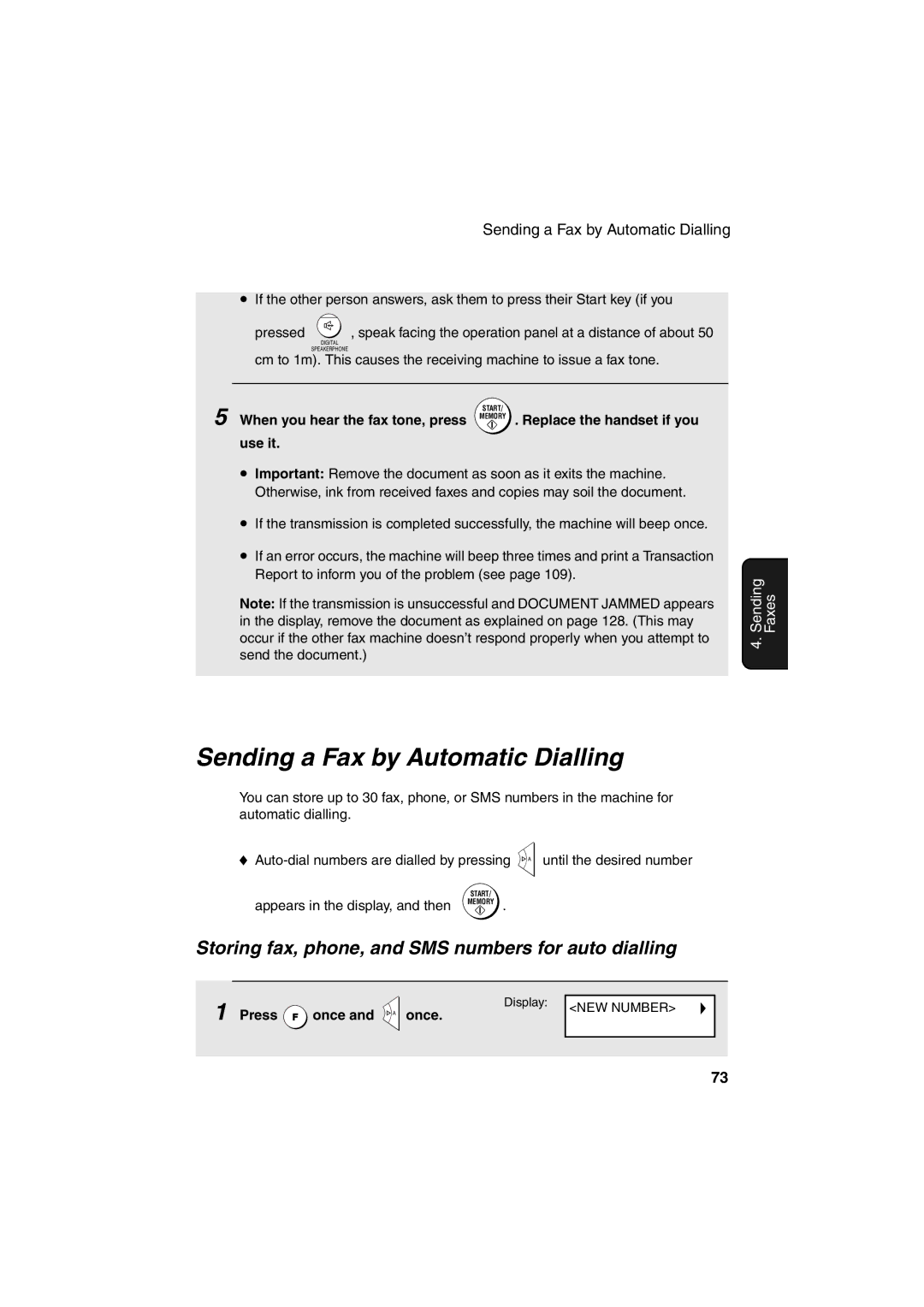 Sharp UX-BS60 Sending a Fax by Automatic Dialling, Storing fax, phone, and SMS numbers for auto dialling, Use it 