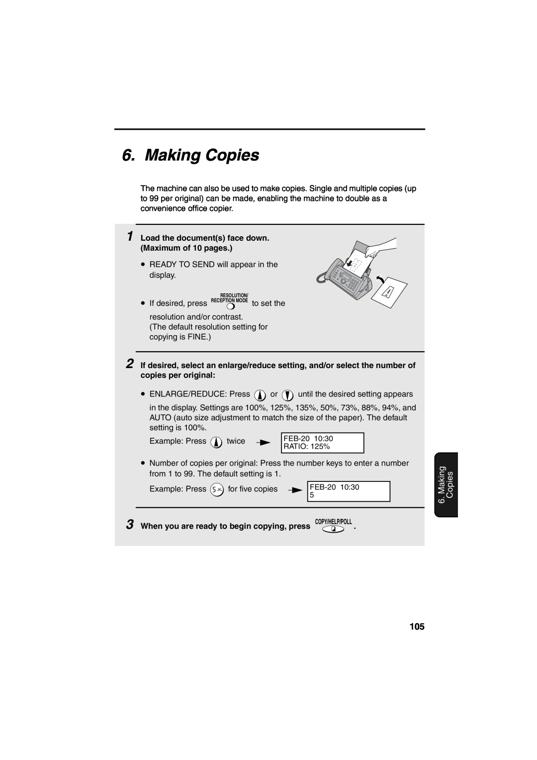 Sharp UX-CD600 operation manual Making Copies 