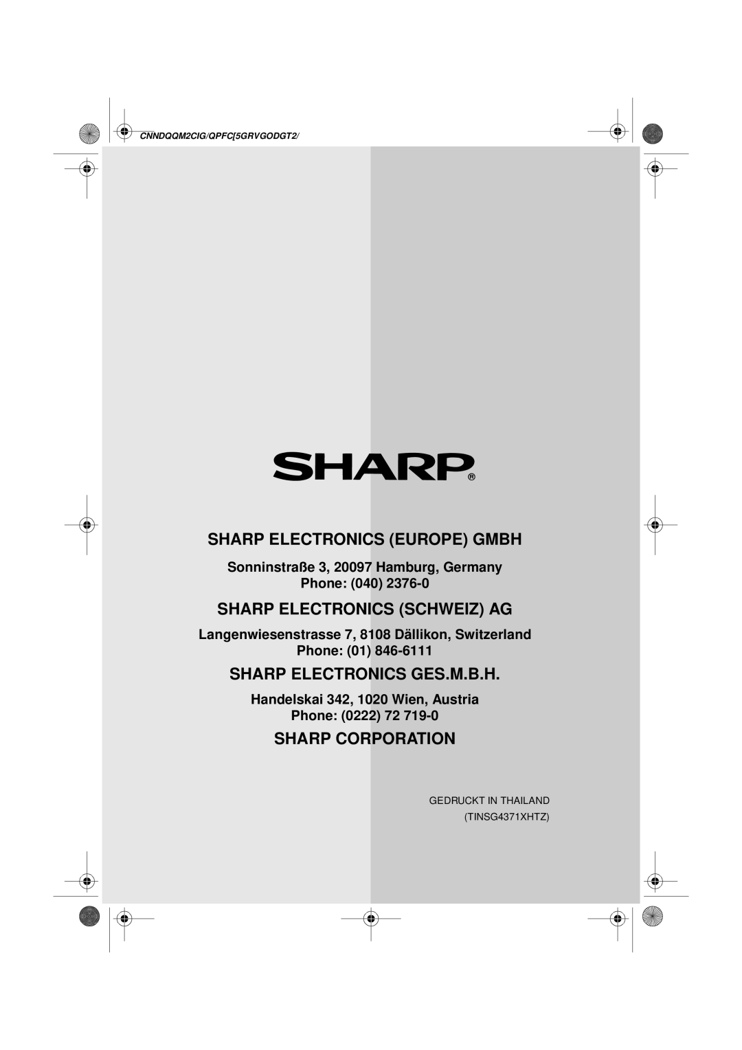 Sharp UX-D50 manual Sharp Electronics Europe Gmbh 