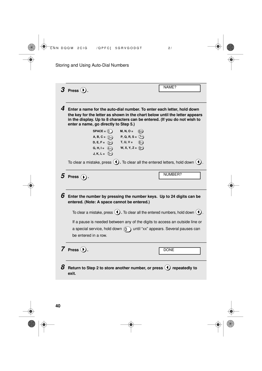 Sharp UX-D50 manual Storing and Using Auto-Dial Numbers 