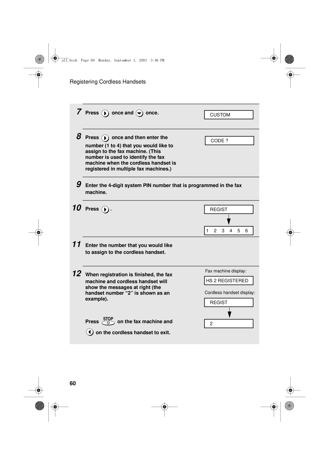 Sharp UX-D50 manual Press Once and then enter 