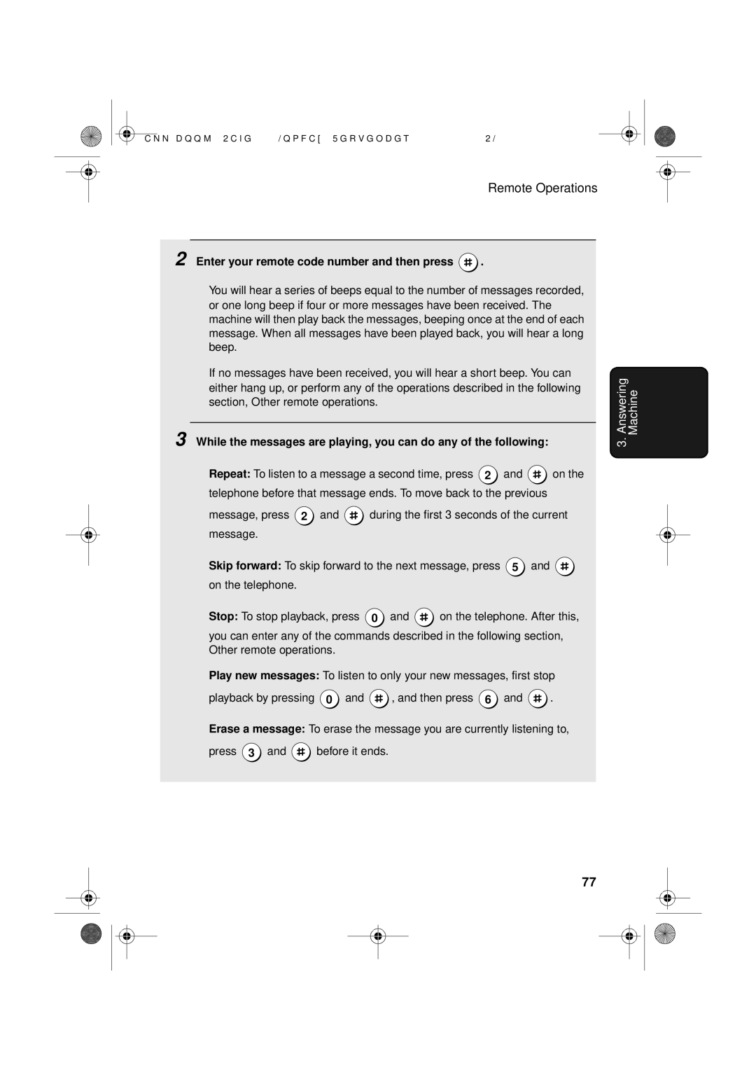 Sharp UX-D50 manual Enter your remote code number and then press 