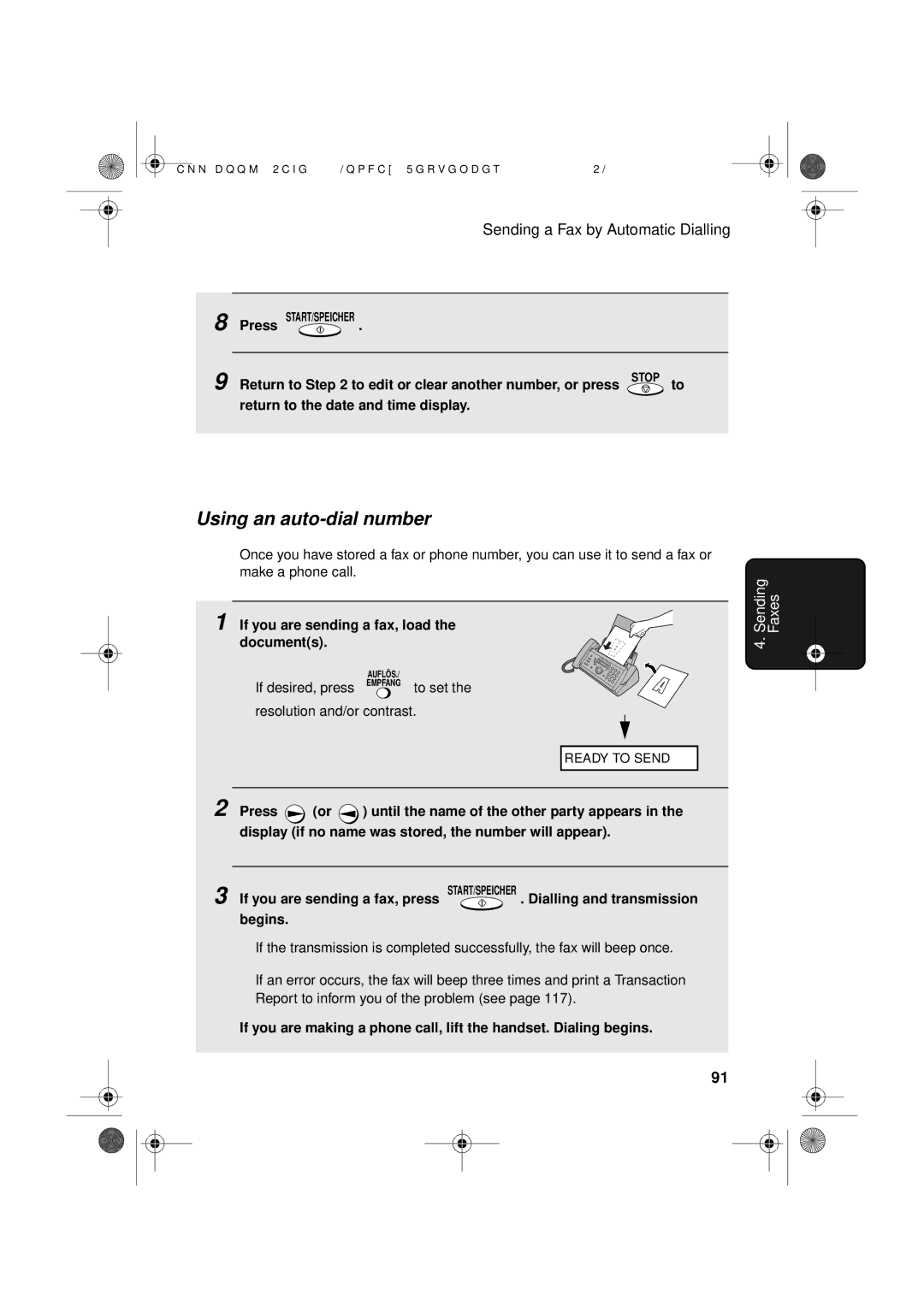 Sharp UX-D50 manual Using an auto-dial number, Return to to edit or clear another number, or press Stop to 