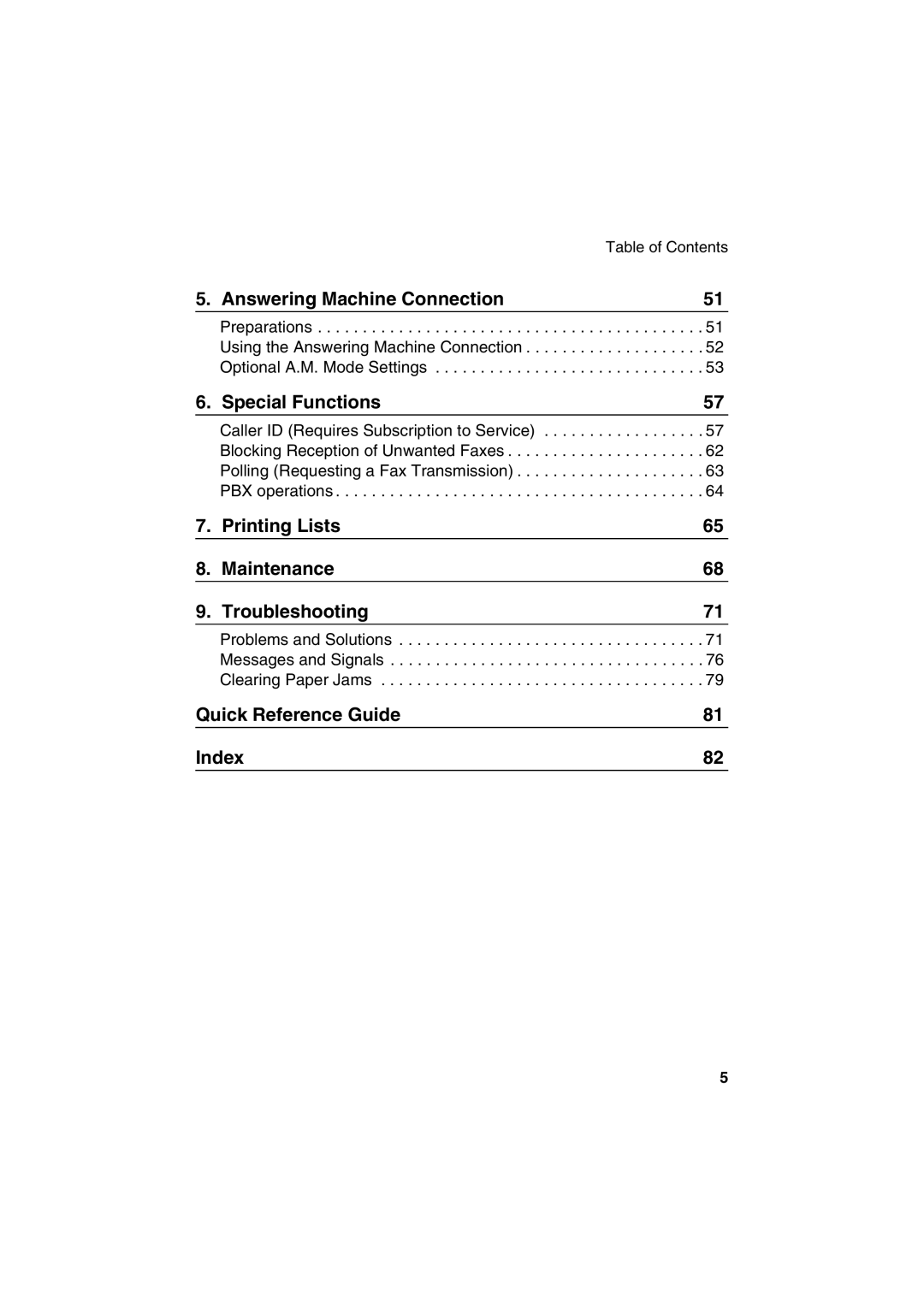 Sharp UX-P400 operation manual Answering Machine Connection 