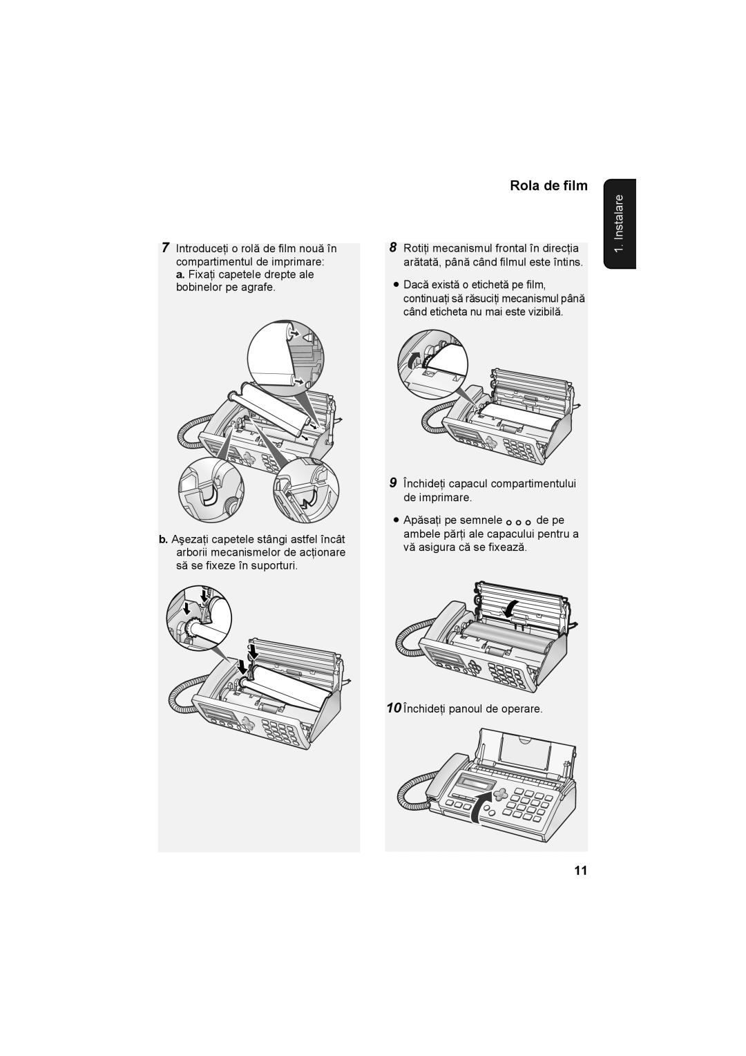 Sharp UX-A760, UX-P710 operation manual Rola de film 