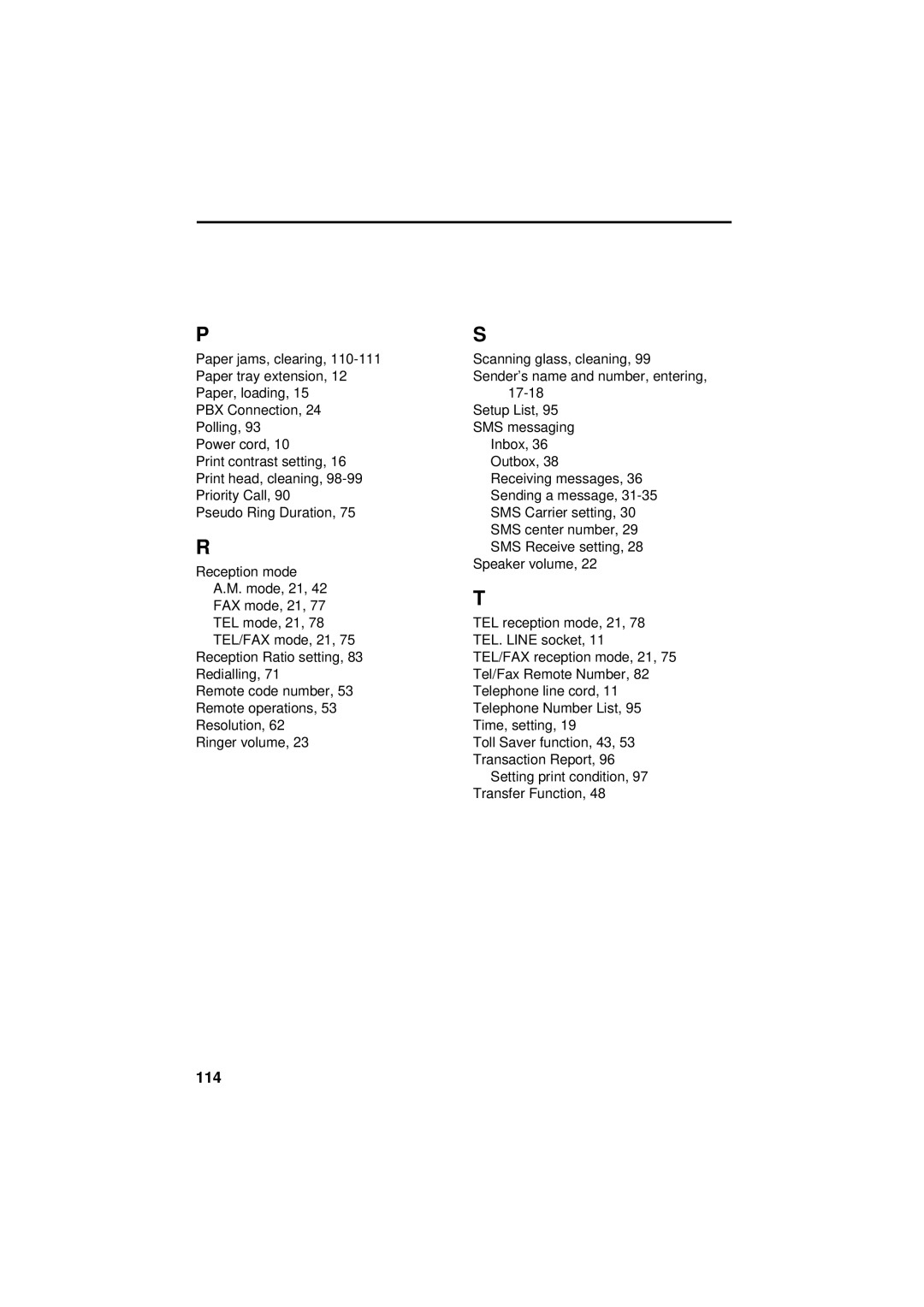 Sharp UX-S10 manual 114 