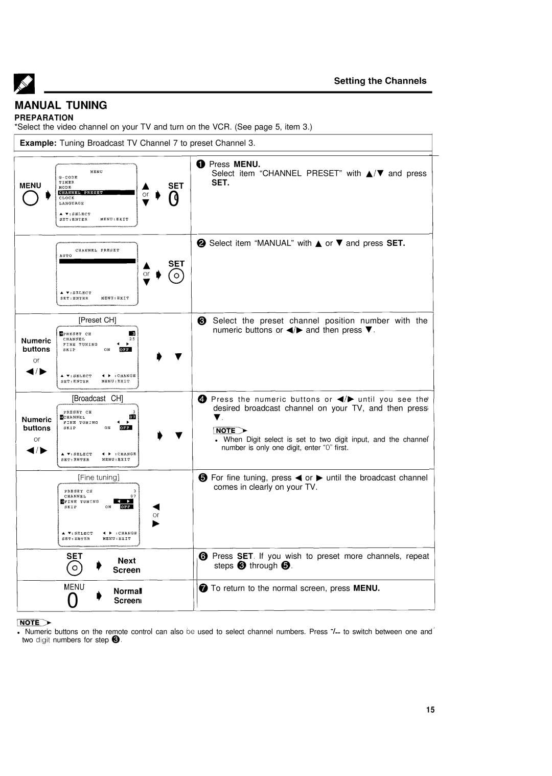 Sharp VC-H680X operation manual Ore 0, + sEdltn Menu Normal Screen 