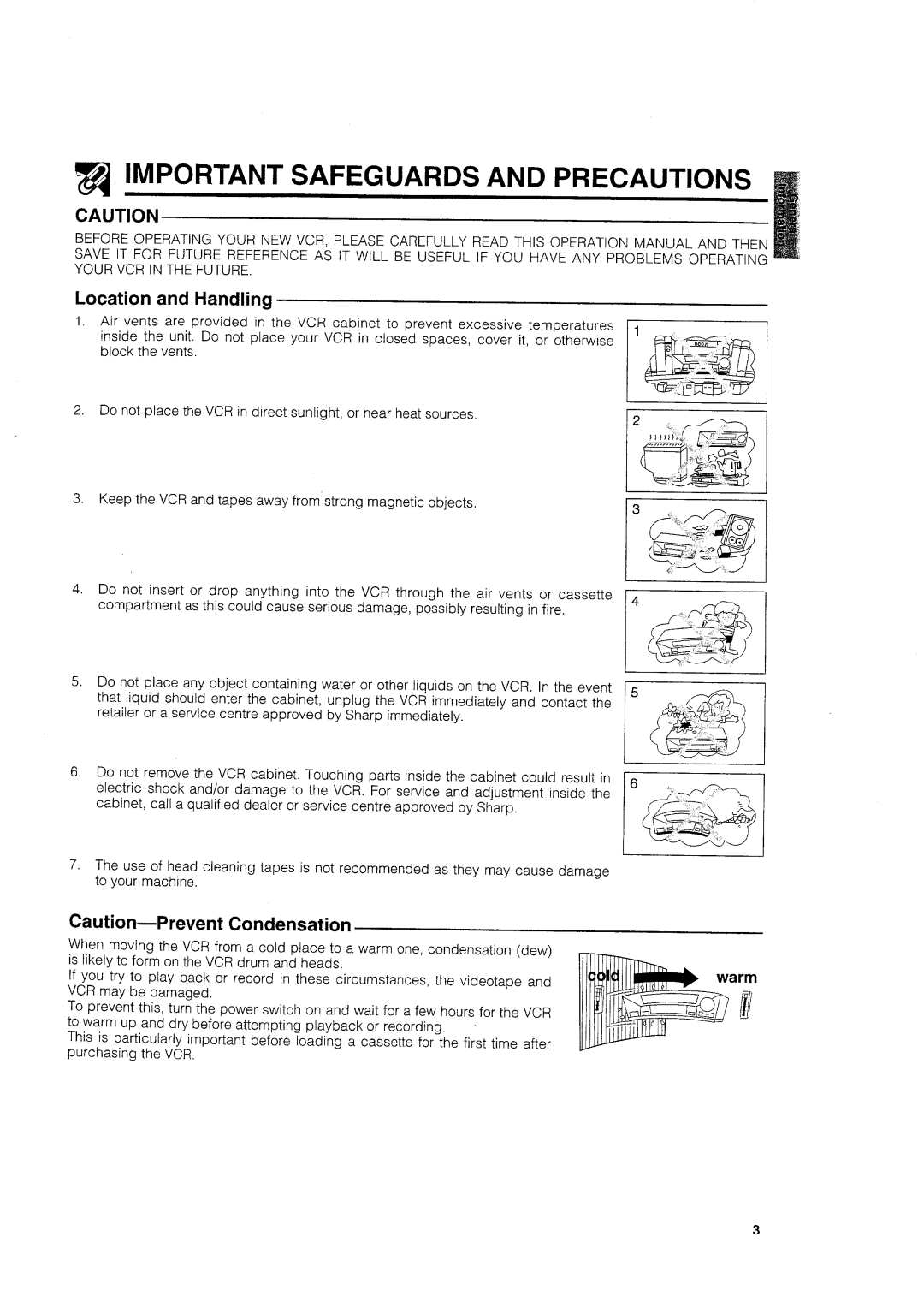 Sharp VC-H705X manual 