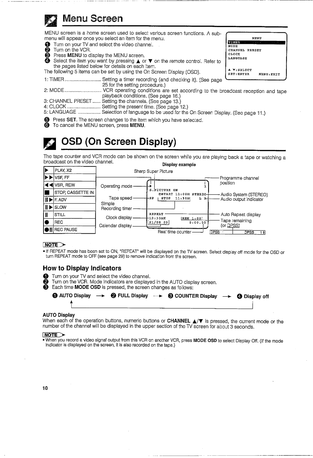 Sharp VC-H726X manual 