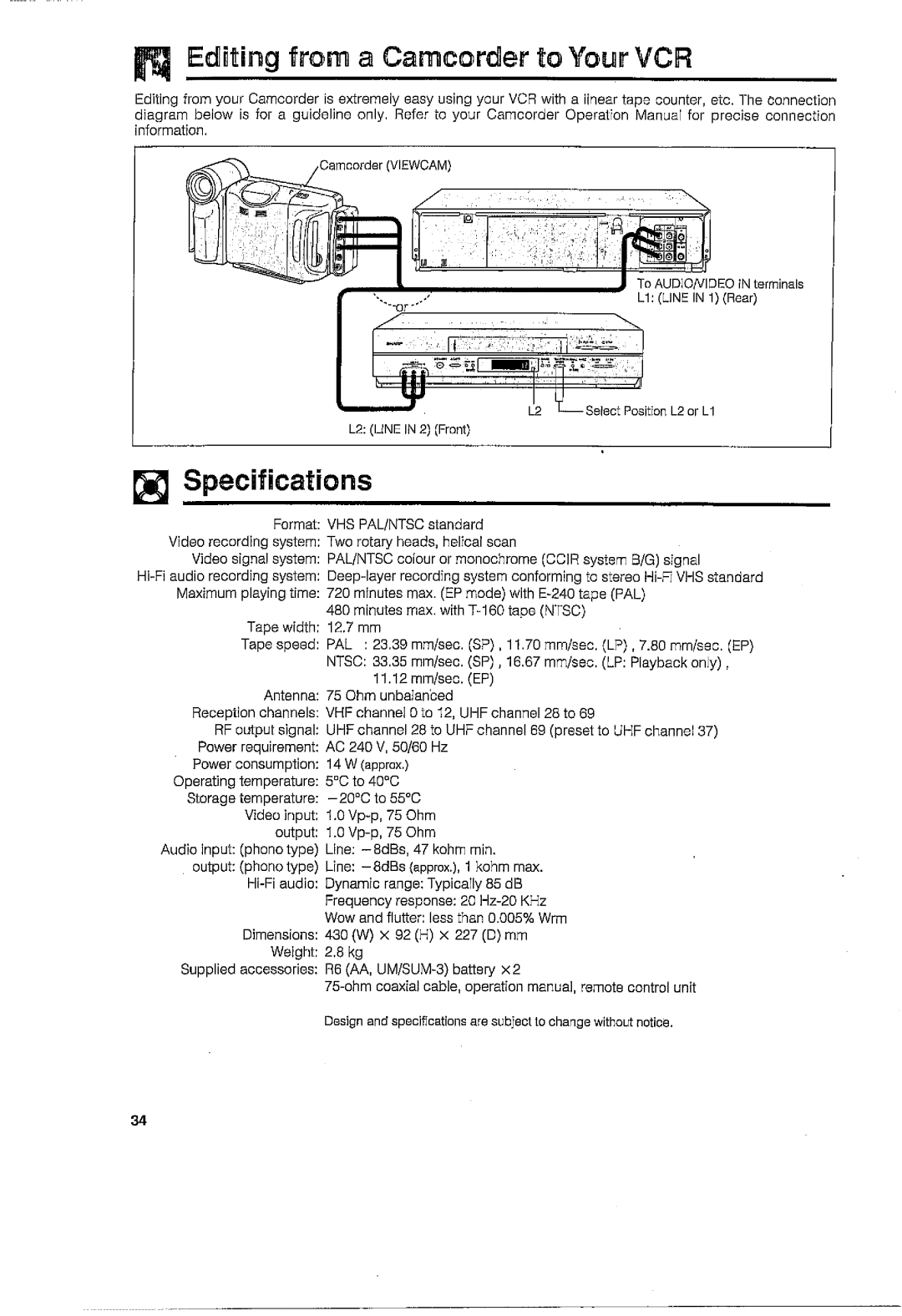 Sharp VC-H726X manual 