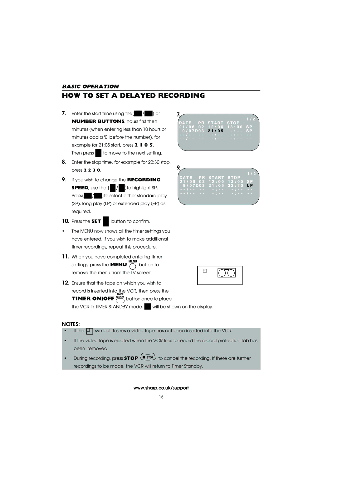 Sharp VC-MH715HM operation manual 0 6 0 0 0 S P 7 D 0 