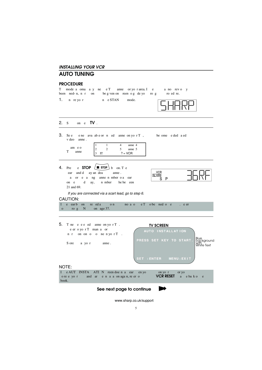 Sharp VC-MH715HM operation manual Auto Tuning, Procedure, TV Screen 