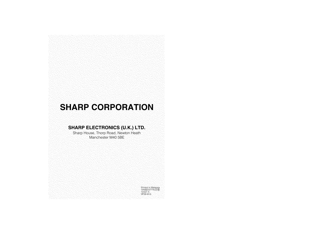 Sharp VL-A10H operation manual 0P06-M-G 