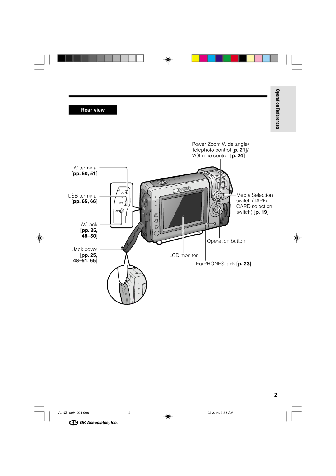 Sharp VL-NZ100S manual Media Selection, Card selection 