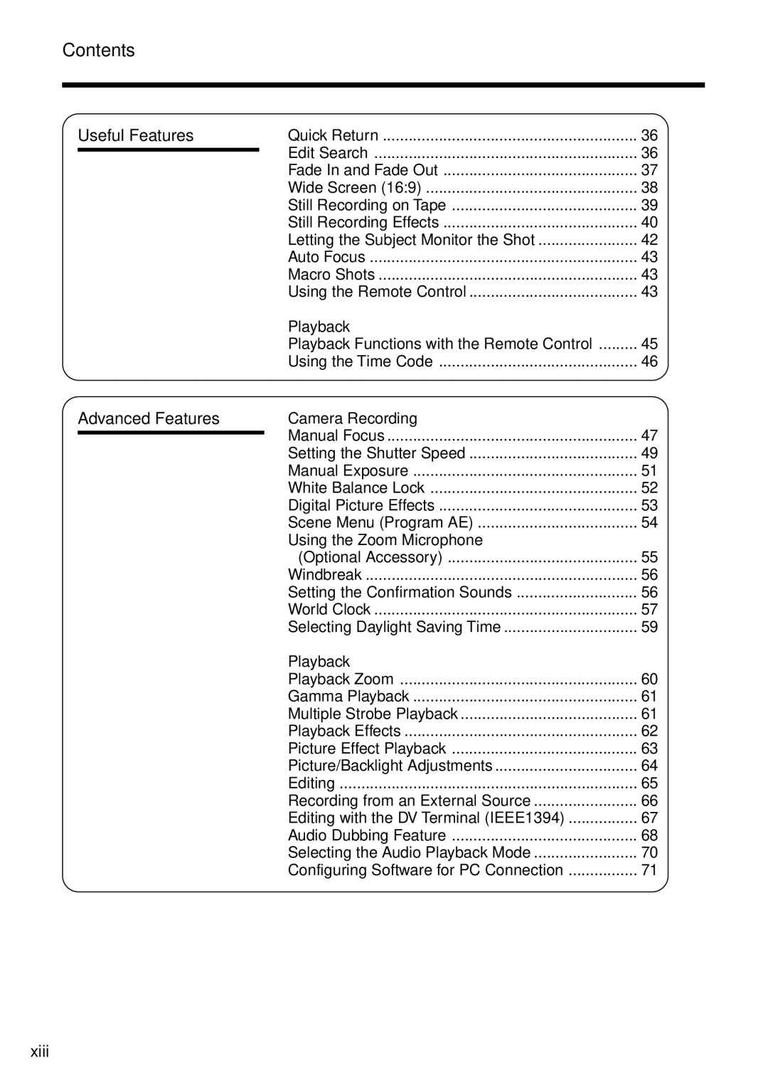 Sharp VL-WD255U operation manual Contents 