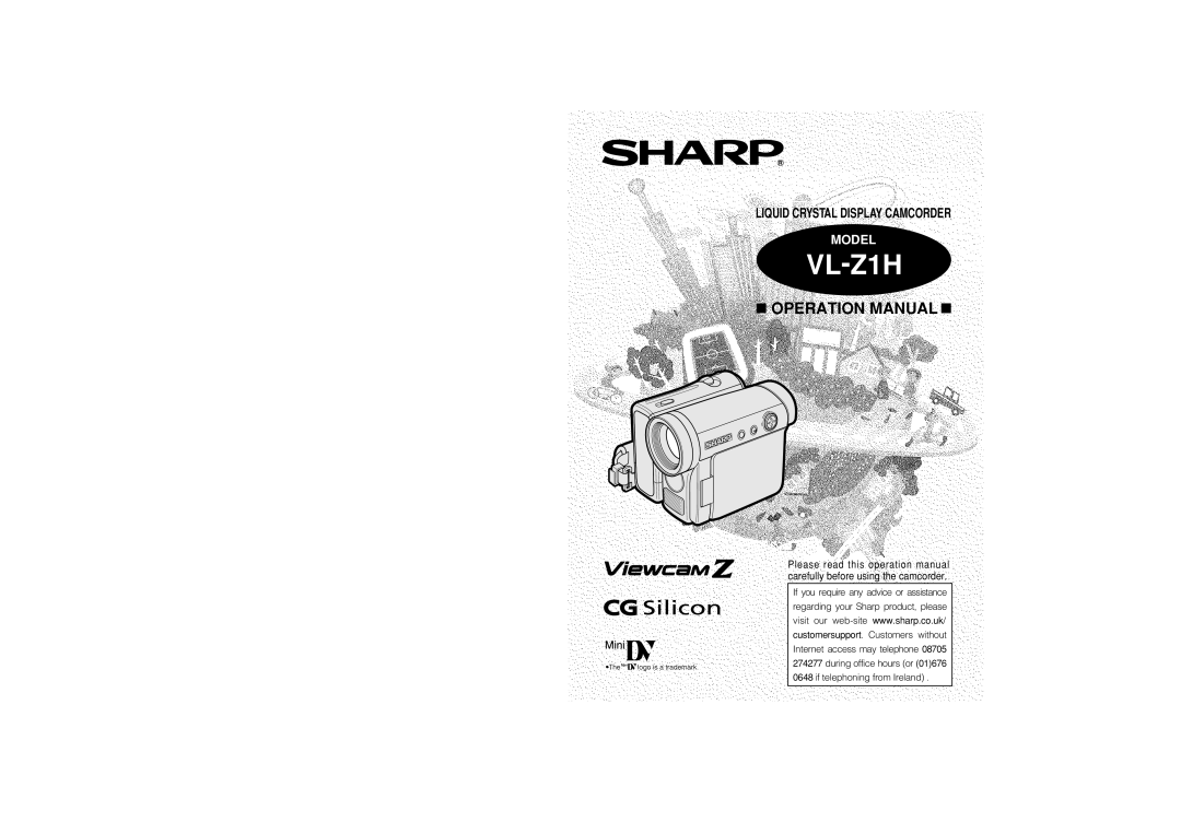 Sharp VL Z 1 H operation manual VL-Z1H 