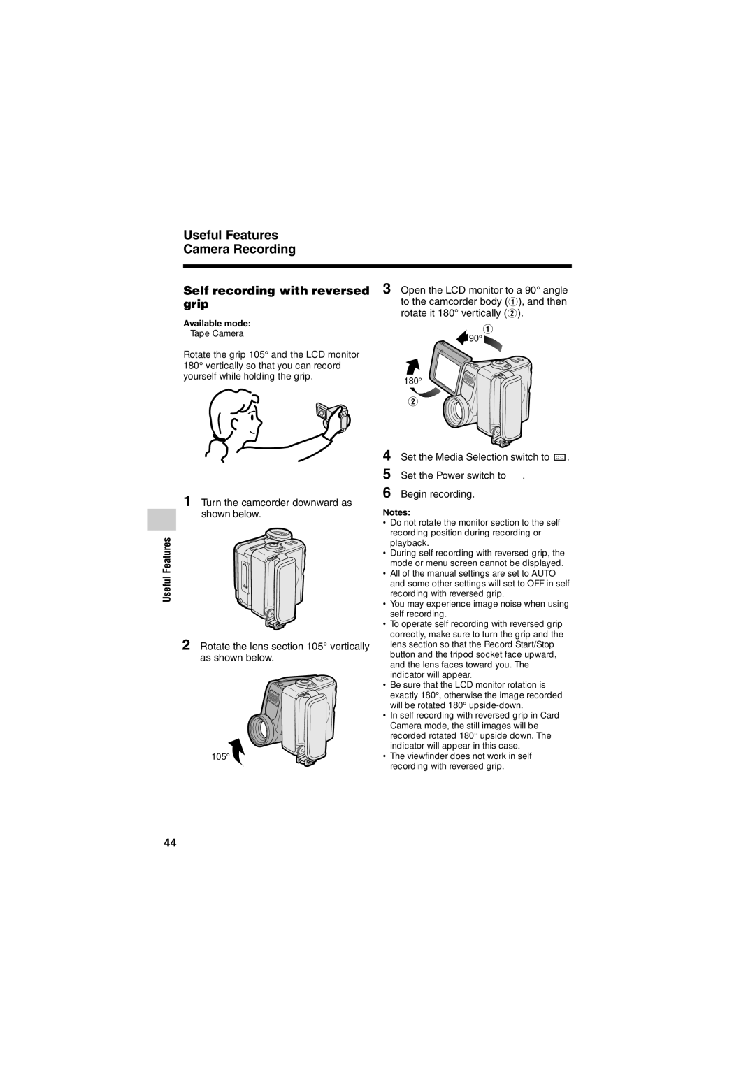 Sharp VL-Z400H-T operation manual Grip 