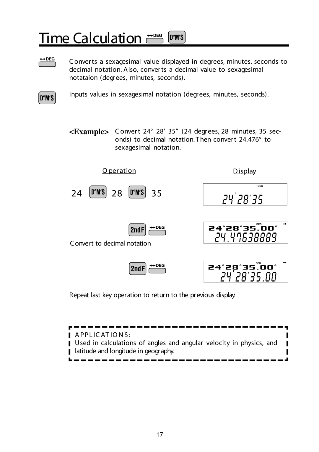 Sharp V/R manual Time Calculation, 24 28 