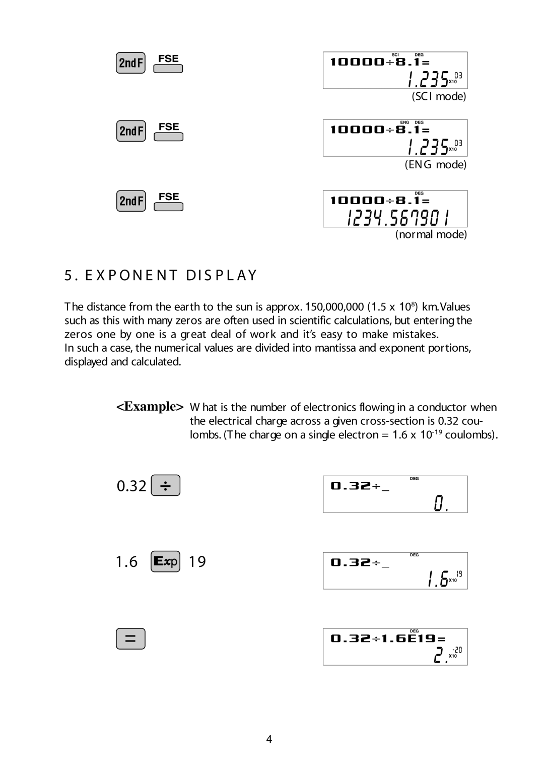 Sharp V/R manual X P O N E N T Di S P L Ay 