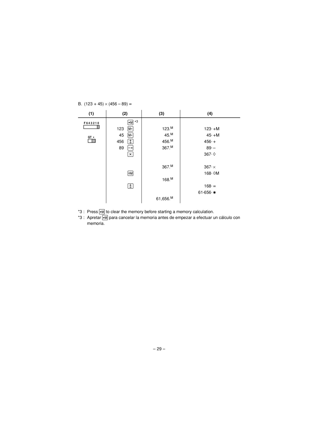 Sharp VX-1652H, VX-2652H operation manual 123 + 45 ⋅ 456 89 = 