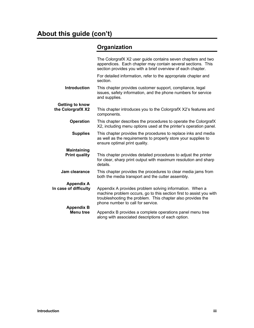 Sharp X2 manual Organization, Introduction Iii 