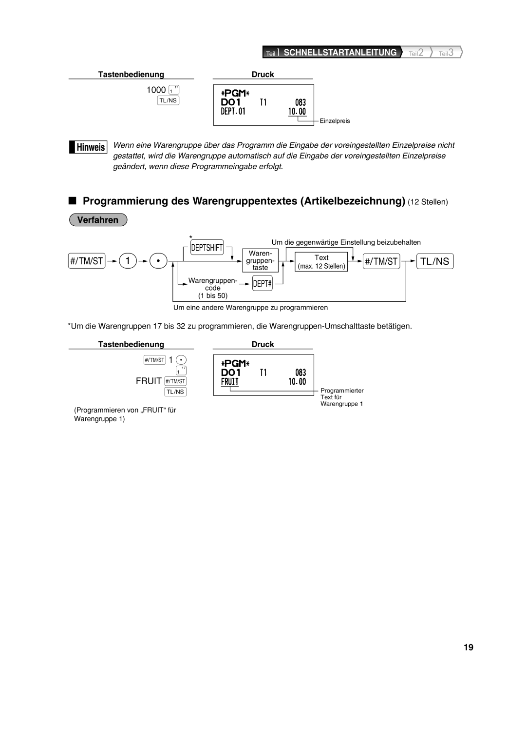 Sharp XE-A113 instruction manual Um die gegenwärtige Einstellung beizubehalten 