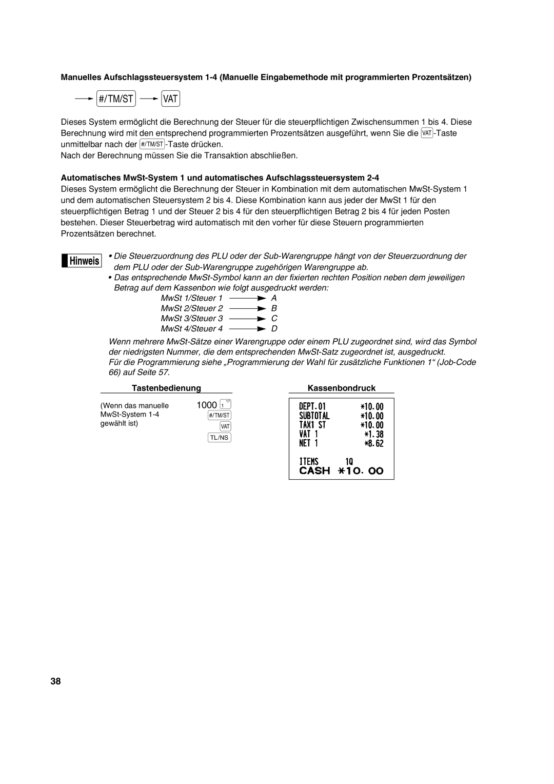 Sharp XE-A113 instruction manual Wenn das manuelle 