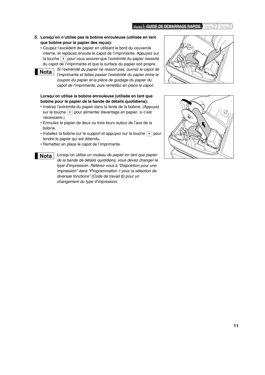 Sharp XE-A113 instruction manual Partie1 Guide DE Demarrage Rapide 