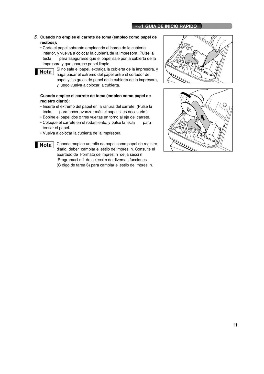 Sharp XE-A113 instruction manual Parte1 Guia DE Inicio Rapido 