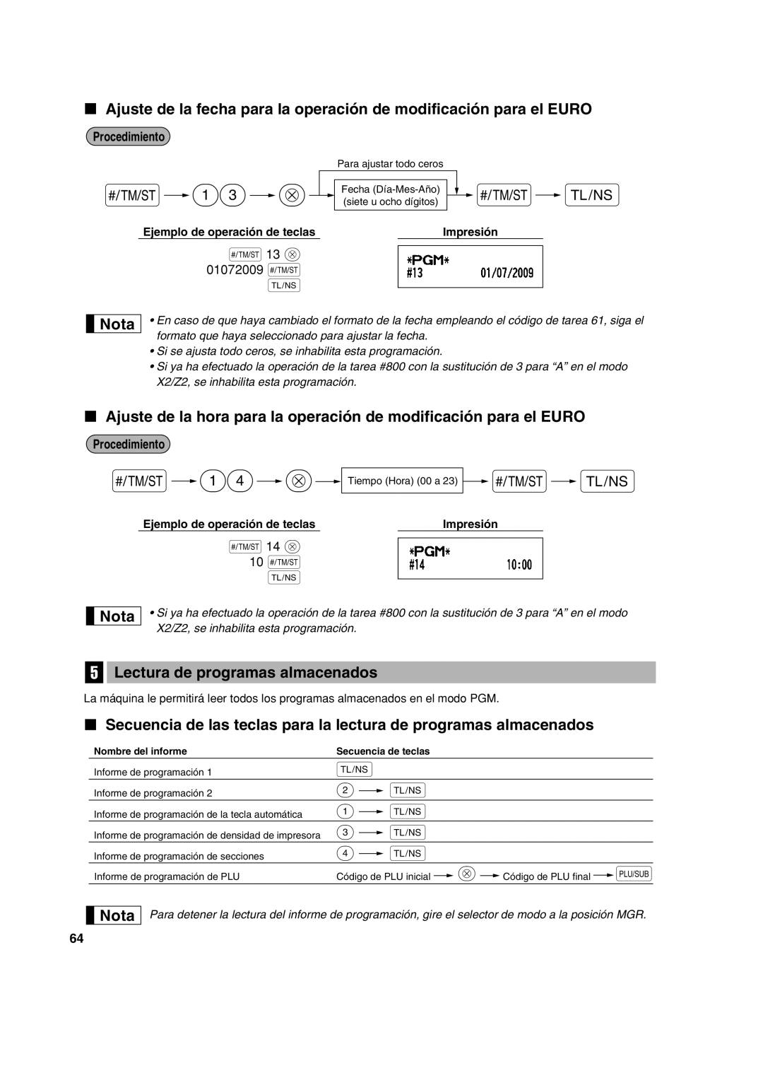 Sharp XE-A113 instruction manual Lectura de programas almacenados, Nombre del informe Secuencia de teclas 