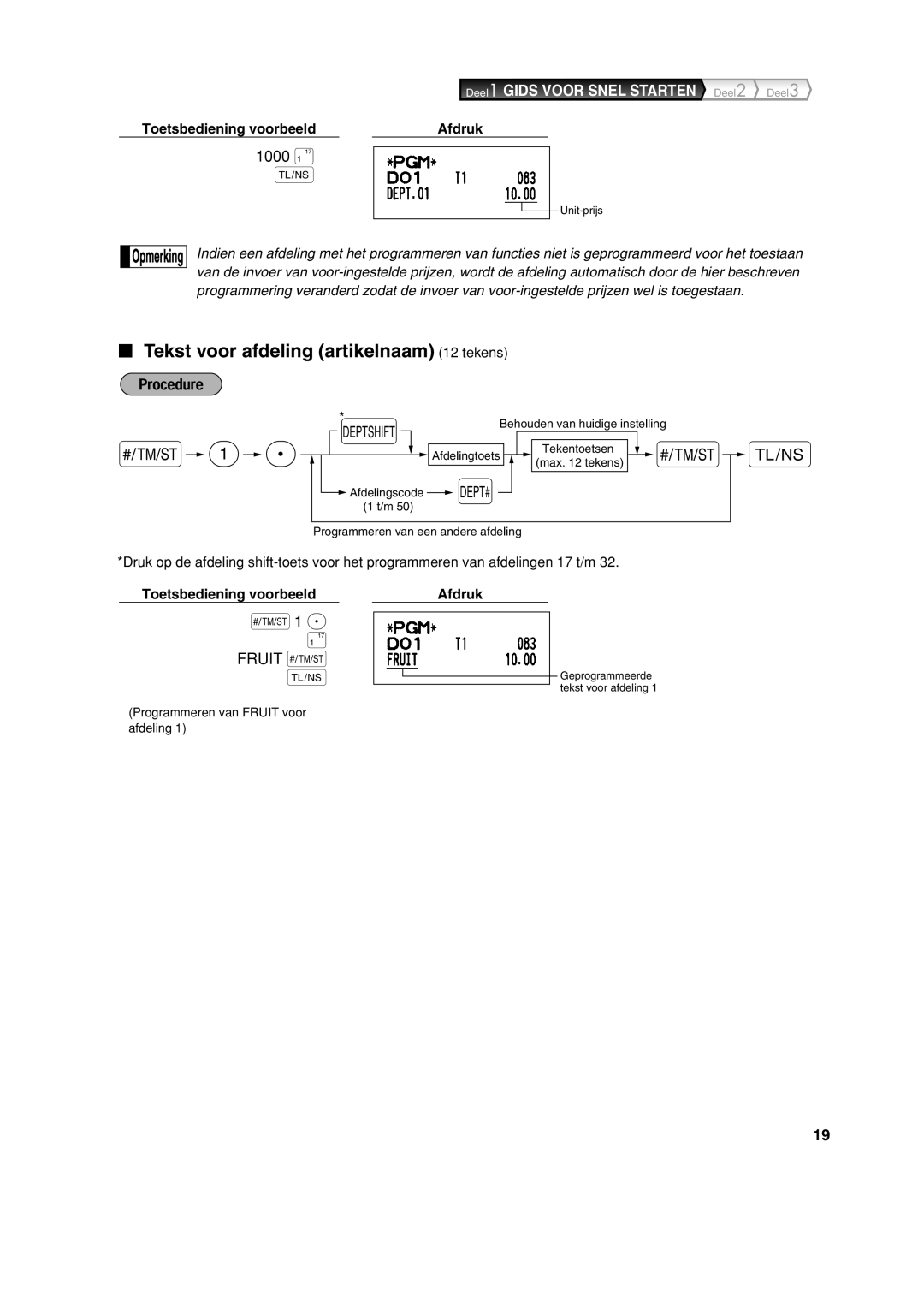 Sharp XE-A113 instruction manual Tekst voor afdeling artikelnaam 12 tekens 