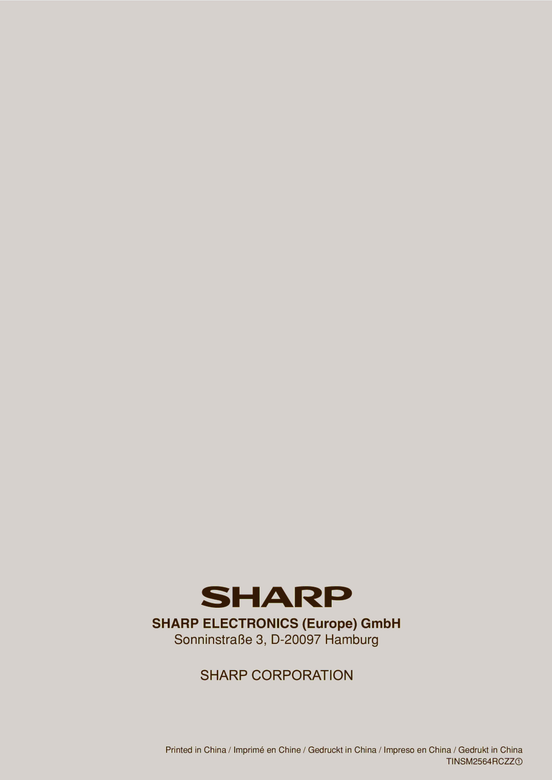 Sharp XE-A113 instruction manual Sharp Electronics Europe GmbH 