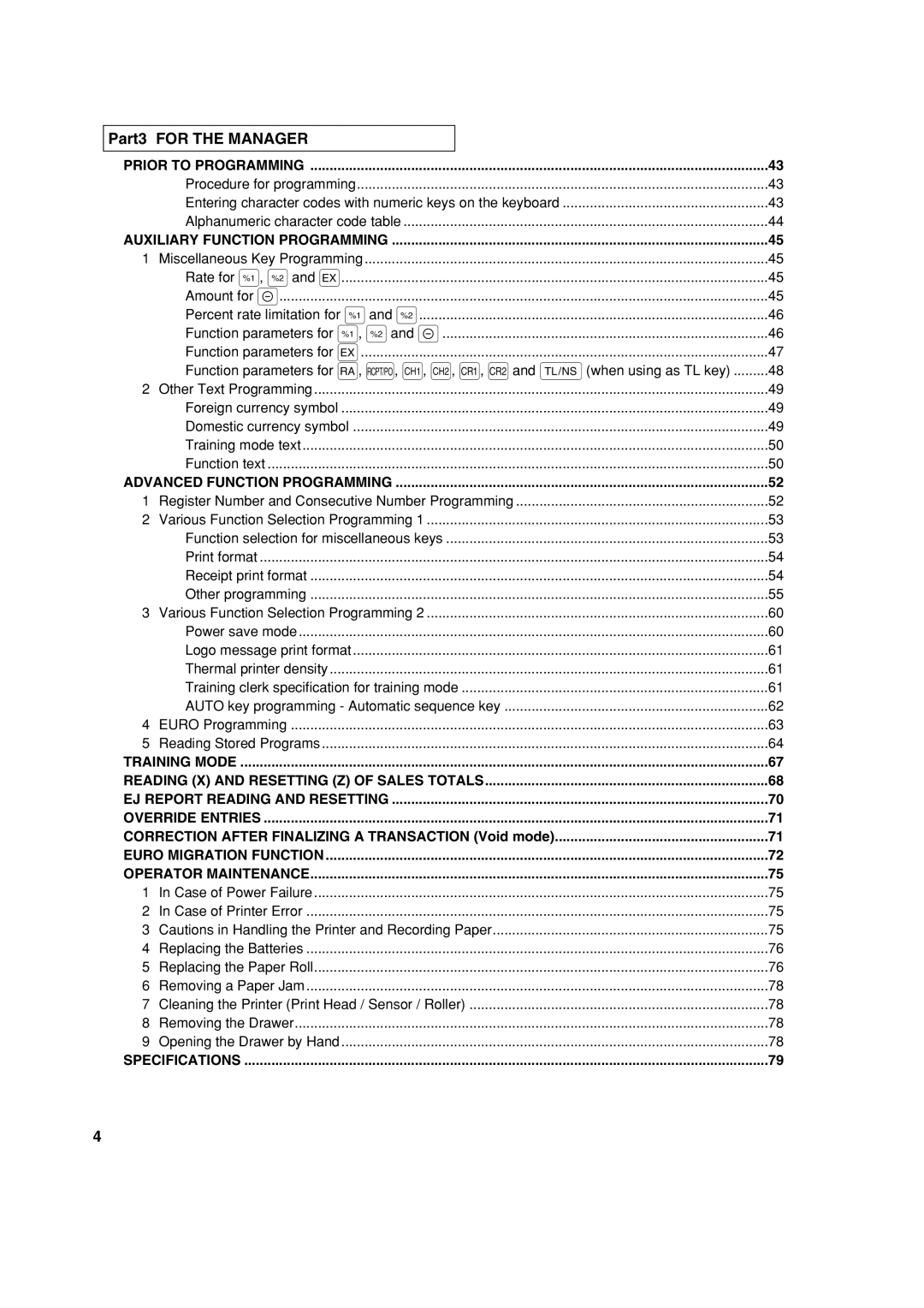 Sharp XE-A113 instruction manual Part3 for the Manager, Correction After Finalizing a Transaction Void mode 