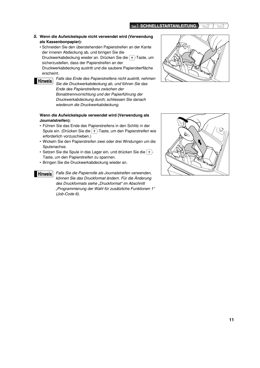 Sharp XE-A113 instruction manual Teil1 Schnellstartanleitung 