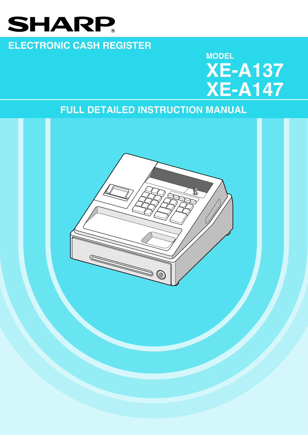 Sharp instruction manual XE-A137 XE-A147 