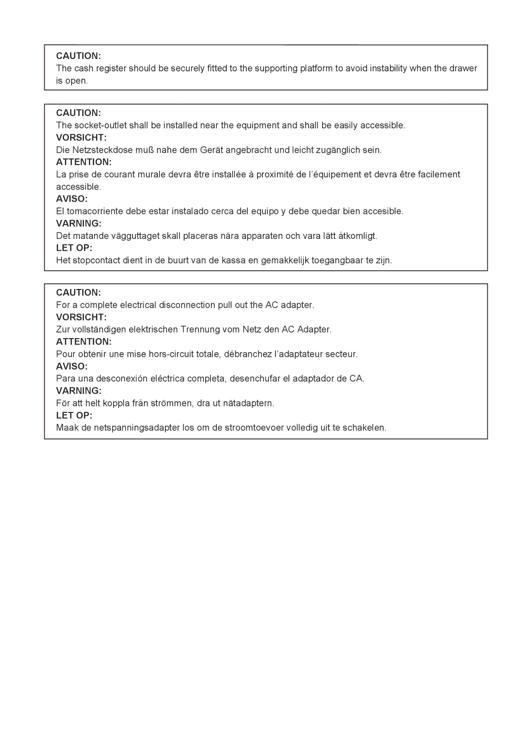 Sharp XE-A147, XE-A137 instruction manual Aviso 