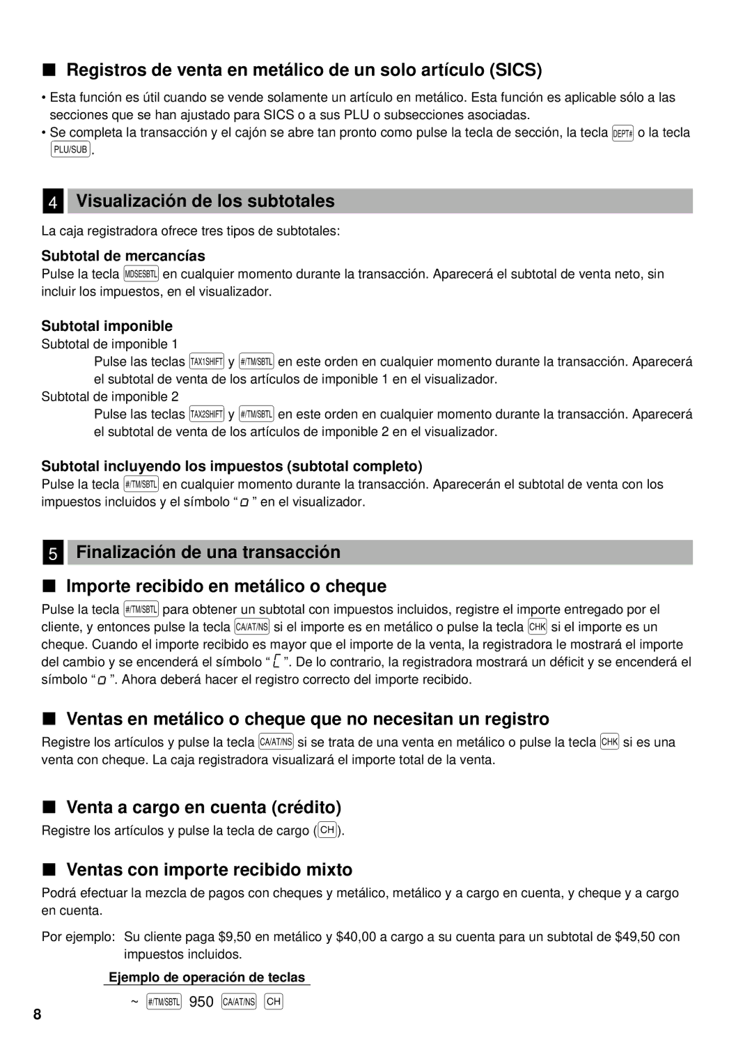 Sharp XE-A201 instruction manual ~ s 950 a c 