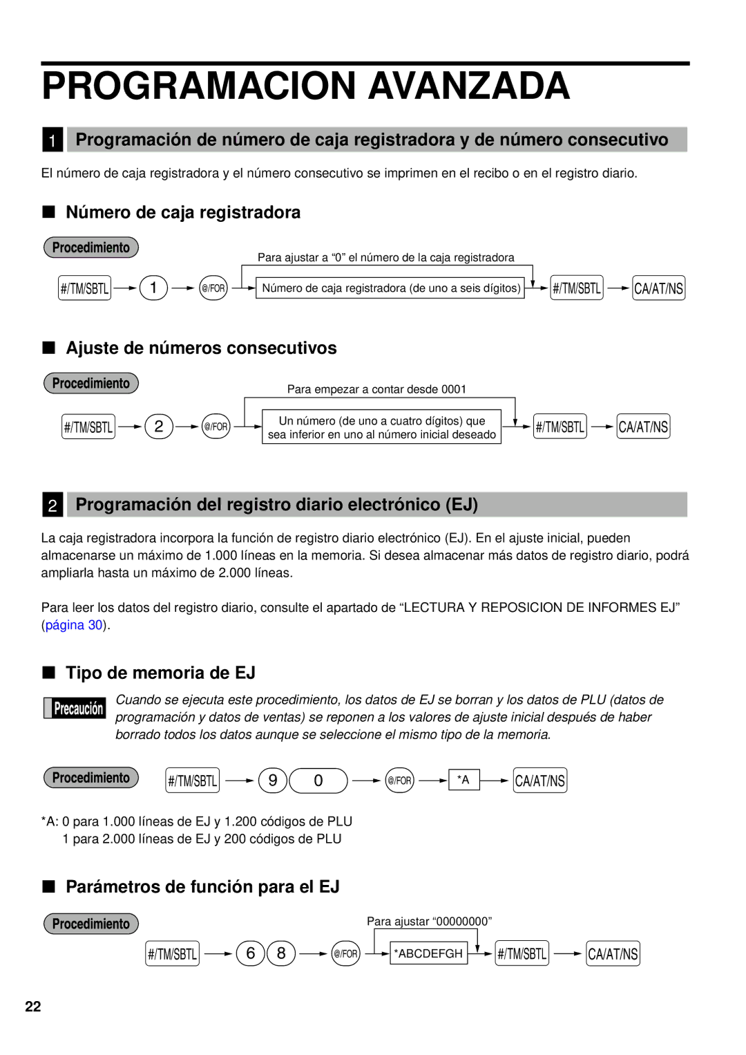 Sharp XE-A201 instruction manual Programacion Avanzada 