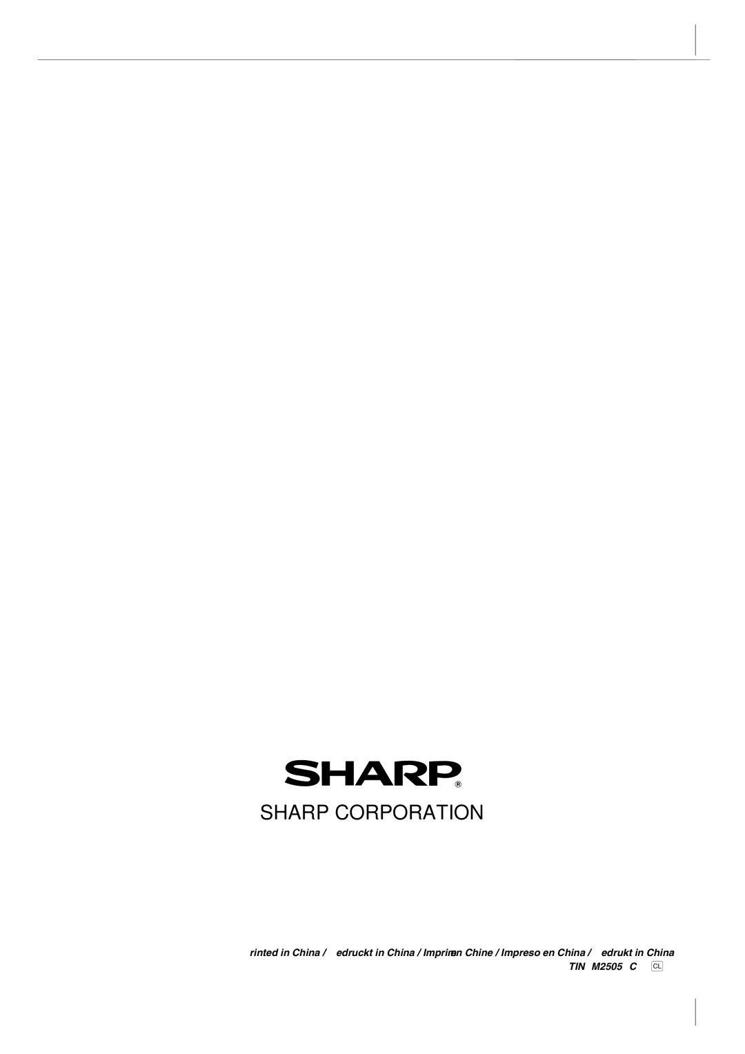 Sharp XE-A212 instruction manual Sharp Corporation 