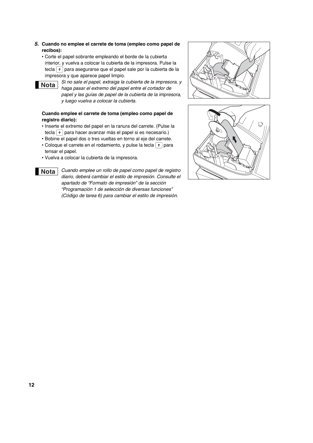 Sharp XE-A213 instruction manual Nota 