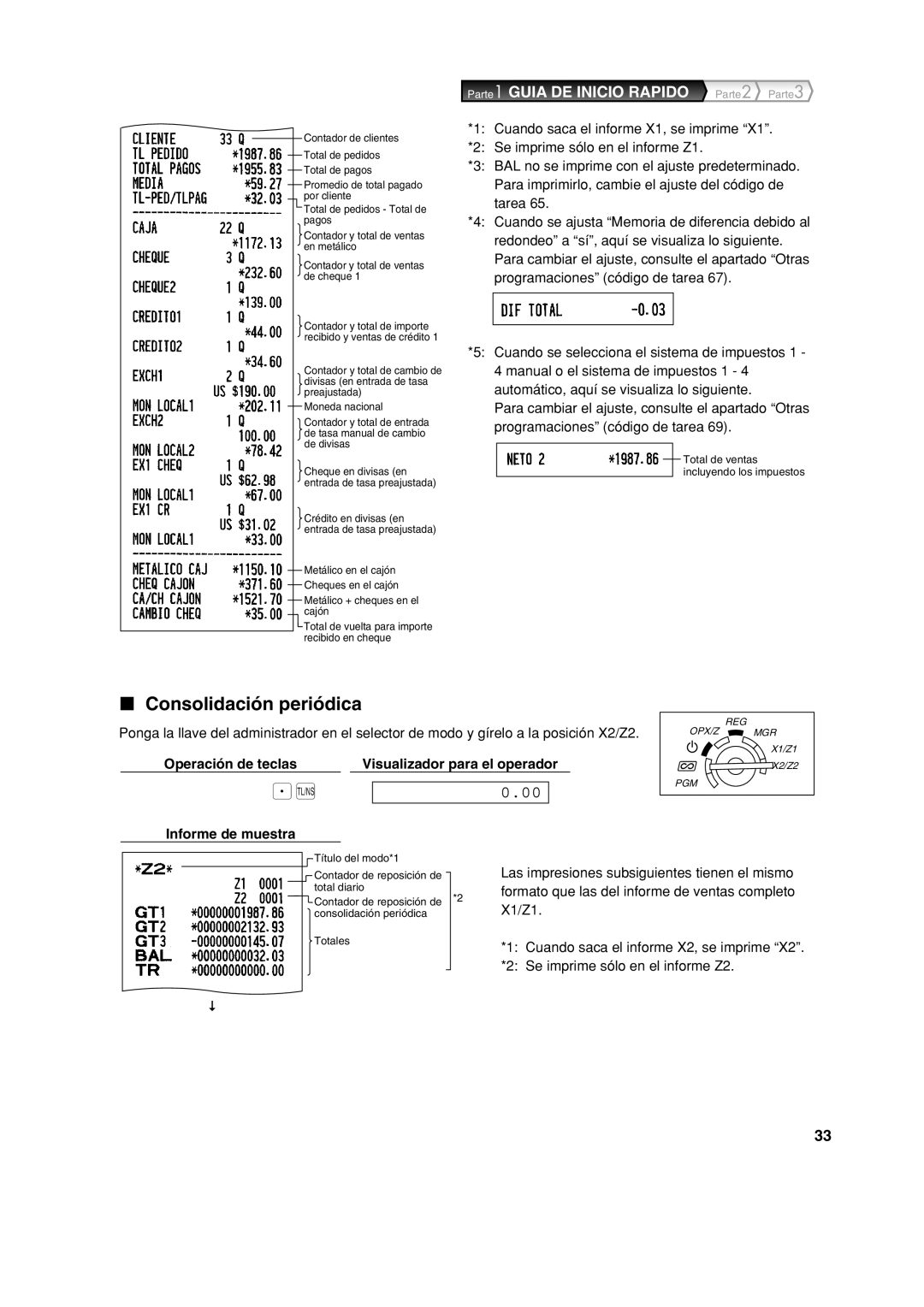 Sharp XE-A213 instruction manual Consolidación periódica 