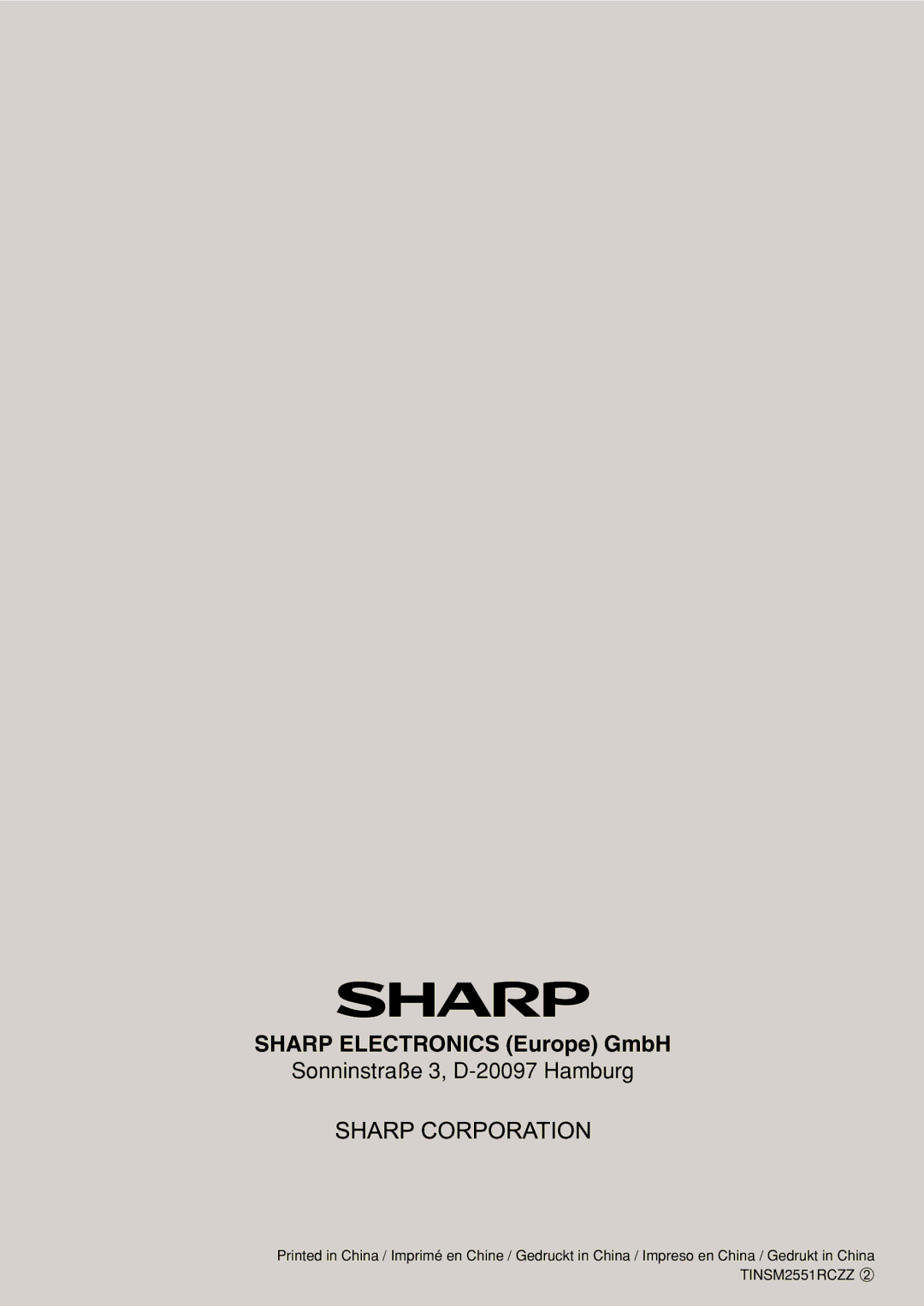 Sharp XE-A213 instruction manual Sharp Electronics Europe GmbH 