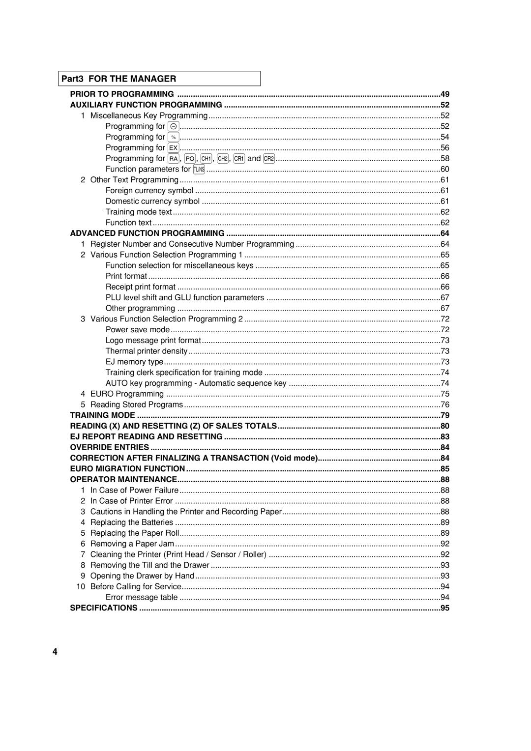 Sharp XE-A213 instruction manual Part3 for the Manager, Correction After Finalizing a Transaction Void mode 