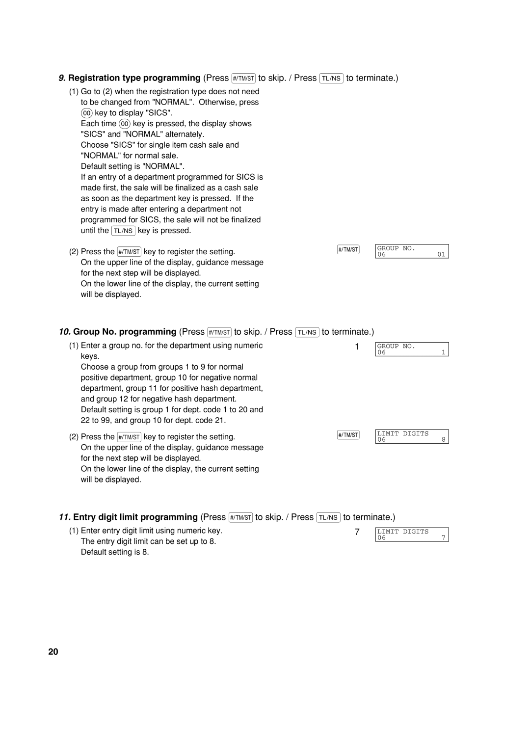 Sharp XE-A303 instruction manual Group No. programming Press sto skip. / Press Ato terminate 