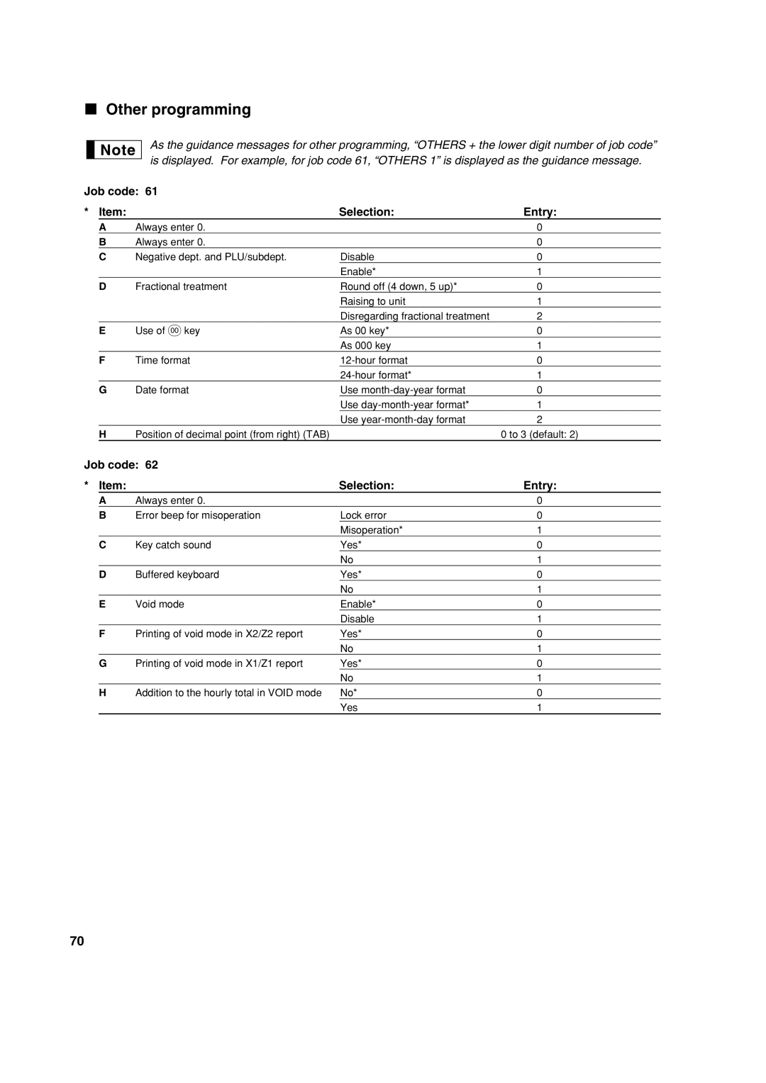 Sharp XE-A303 instruction manual Other programming 