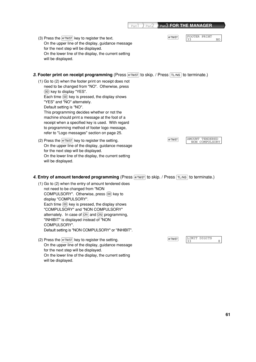 Sharp XE-A303 instruction manual Compulsory 