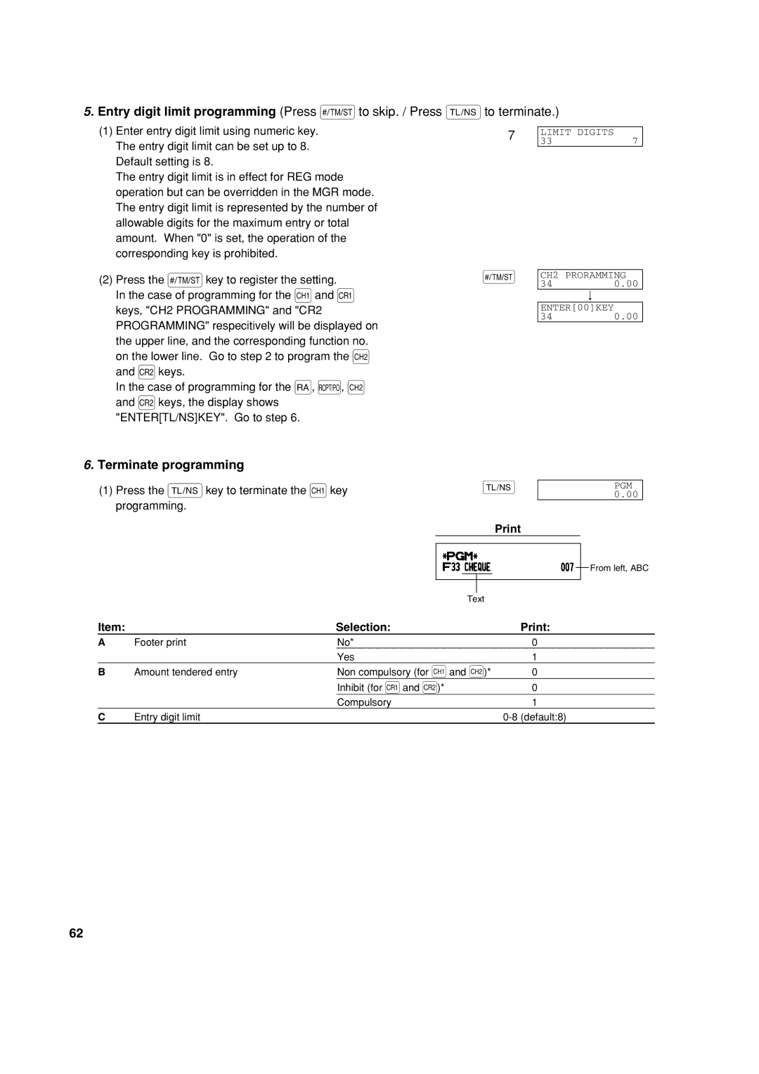 Sharp XE-A303 instruction manual Press the Akey to terminate the Xkey Programming 