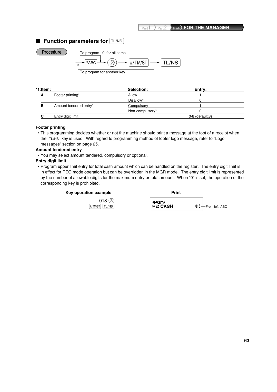 Sharp XE-A303 instruction manual Function parameters for a, 018 @ 