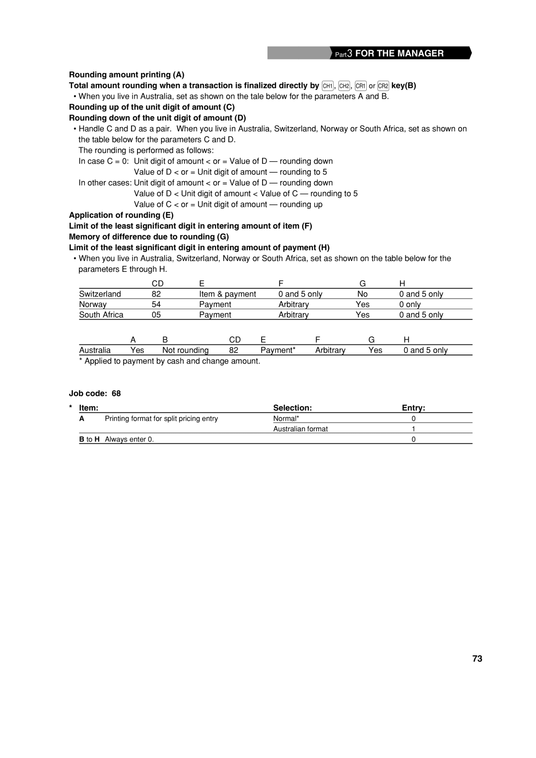 Sharp XE-A303 instruction manual Applied to payment by cash and change amount 